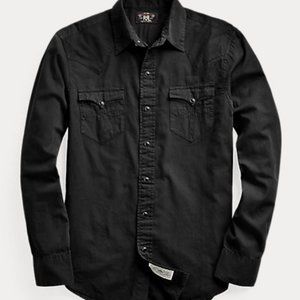 RRL Slim Fit Twill Western Shirt